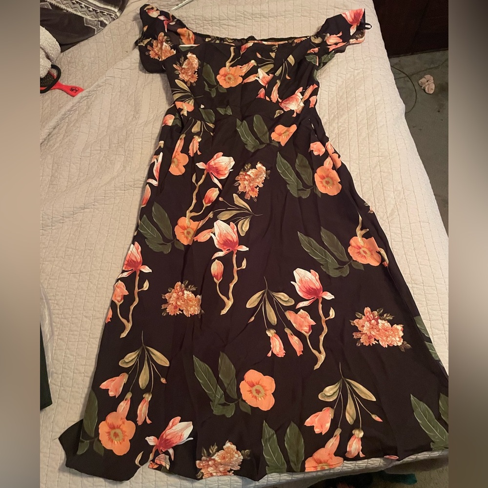 SHEIN wrap floral dress